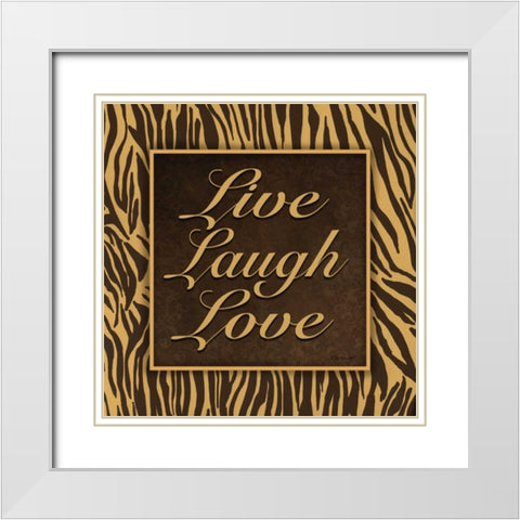 Live - Laugh - Love II White Modern Wood Framed Art Print with Double Matting by Williams, Todd