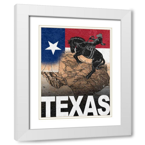 Texas White Modern Wood Framed Art Print with Double Matting by Williams, Todd