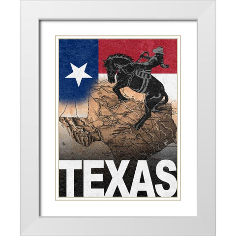 Texas White Modern Wood Framed Art Print with Double Matting by Williams, Todd