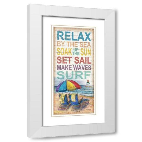 Coastal Escape White Modern Wood Framed Art Print with Double Matting by Williams, Todd