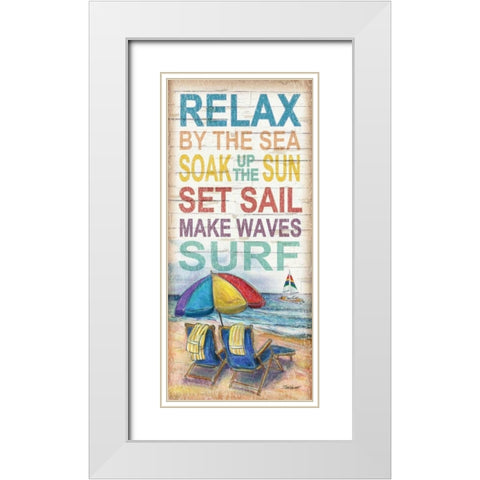 Coastal Escape White Modern Wood Framed Art Print with Double Matting by Williams, Todd