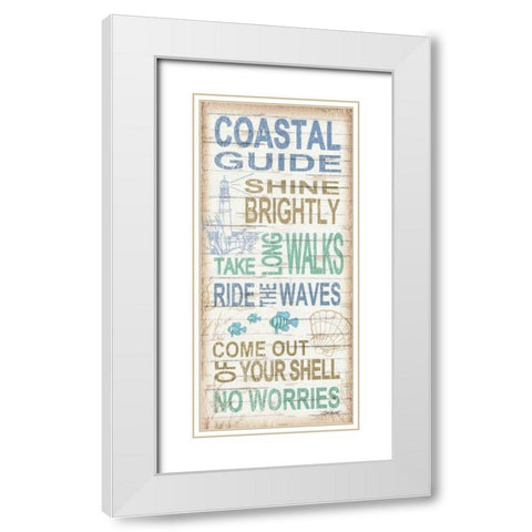 Coastal Guide White Modern Wood Framed Art Print with Double Matting by Williams, Todd