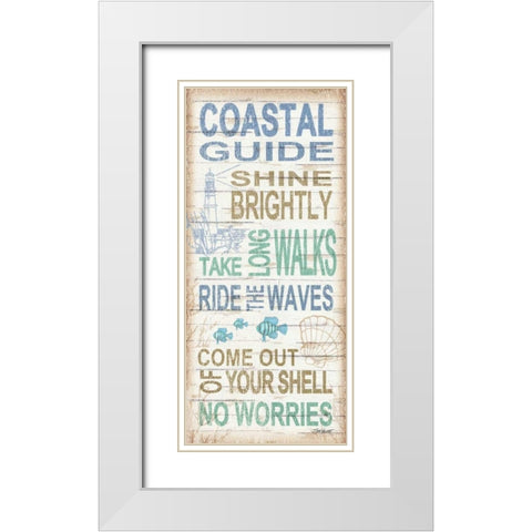 Coastal Guide White Modern Wood Framed Art Print with Double Matting by Williams, Todd
