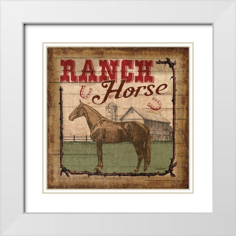 Nostalgic Farm IV White Modern Wood Framed Art Print with Double Matting by Williams, Todd