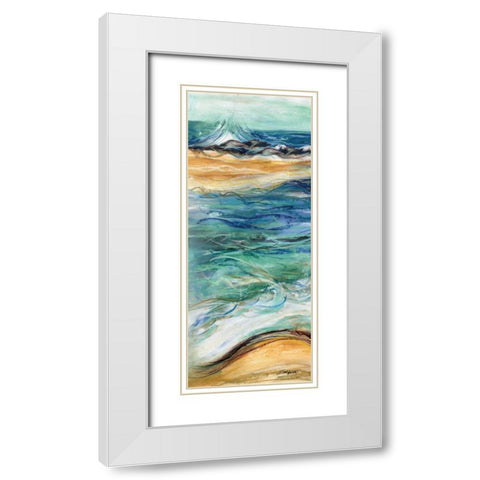 Coastal Abstract I White Modern Wood Framed Art Print with Double Matting by Williams, Todd