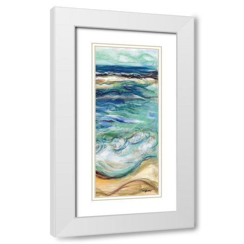 Coastal Abstract II White Modern Wood Framed Art Print with Double Matting by Williams, Todd