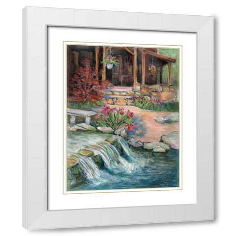 Cox Springs Garden White Modern Wood Framed Art Print with Double Matting by Williams, Todd
