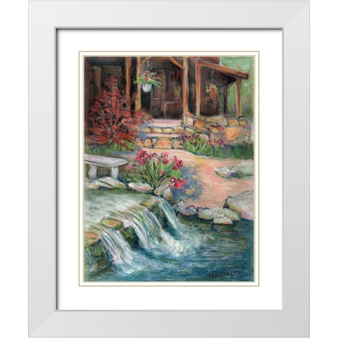 Cox Springs Garden White Modern Wood Framed Art Print with Double Matting by Williams, Todd