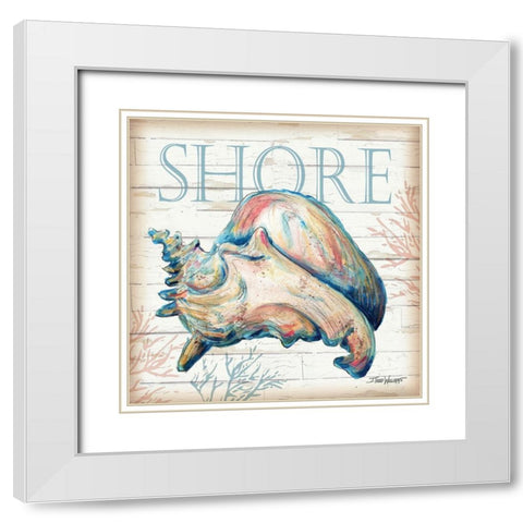 Shore Shell White Modern Wood Framed Art Print with Double Matting by Williams, Todd