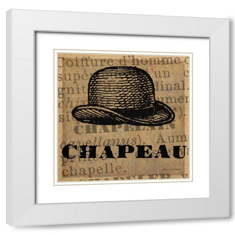 Chapeau White Modern Wood Framed Art Print with Double Matting by Ven Vertloh, Lisa