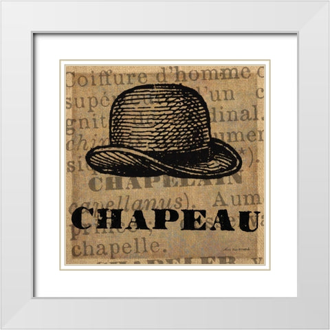 Chapeau White Modern Wood Framed Art Print with Double Matting by Ven Vertloh, Lisa