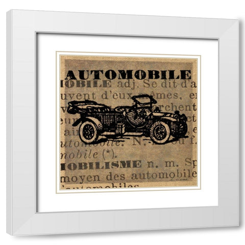 Automobile White Modern Wood Framed Art Print with Double Matting by Ven Vertloh, Lisa