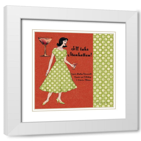 Manhattan White Modern Wood Framed Art Print with Double Matting by Ven Vertloh, Lisa