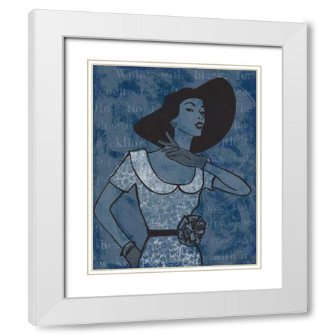 Vintage Glamour I White Modern Wood Framed Art Print with Double Matting by Ven Vertloh, Lisa