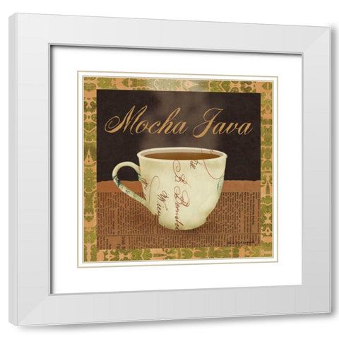 Mocha Java White Modern Wood Framed Art Print with Double Matting by Ven Vertloh, Lisa