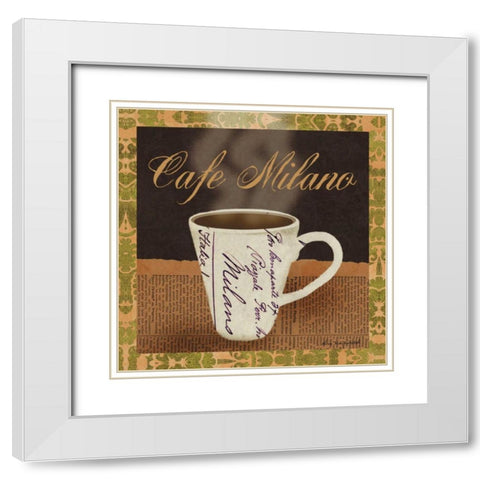 Cafe Milano White Modern Wood Framed Art Print with Double Matting by Ven Vertloh, Lisa