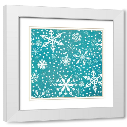 Frosty and Fab Snow White Modern Wood Framed Art Print with Double Matting by Woo, Teresa