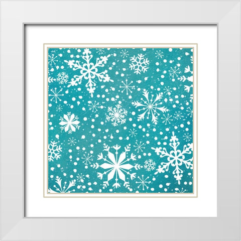 Frosty and Fab Snow White Modern Wood Framed Art Print with Double Matting by Woo, Teresa