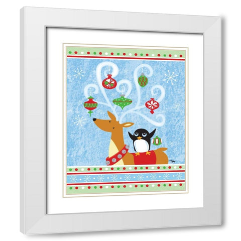 Decked out Reineer White Modern Wood Framed Art Print with Double Matting by Woo, Teresa