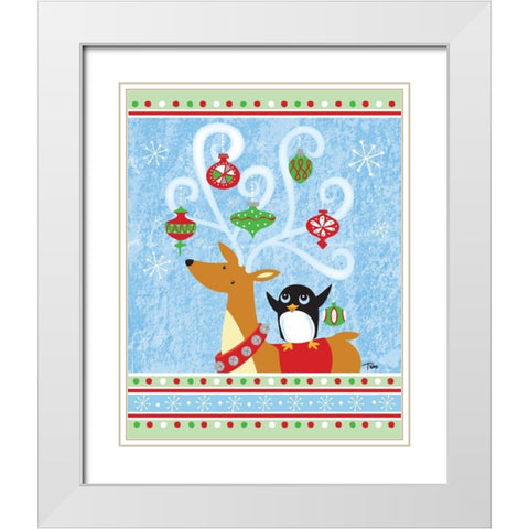 Decked out Reineer White Modern Wood Framed Art Print with Double Matting by Woo, Teresa