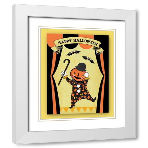 Dr. Crow III White Modern Wood Framed Art Print with Double Matting by Woo, Teresa