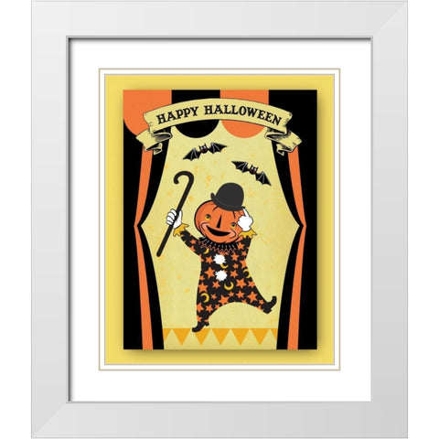 Dr. Crow III White Modern Wood Framed Art Print with Double Matting by Woo, Teresa