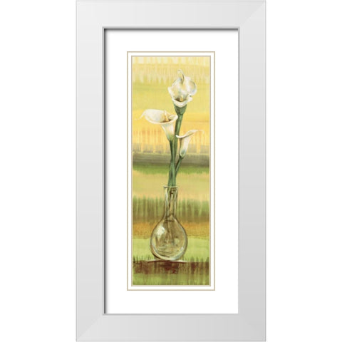 Calla Lilies White Modern Wood Framed Art Print with Double Matting by Werbelow, Selina