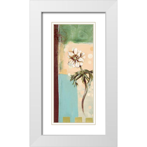 Floral Splendor I White Modern Wood Framed Art Print with Double Matting by Werbelow, Selina