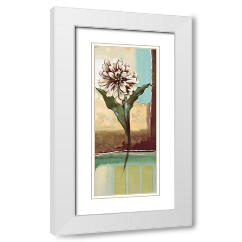 Floral Splendor II White Modern Wood Framed Art Print with Double Matting by Werbelow, Selina