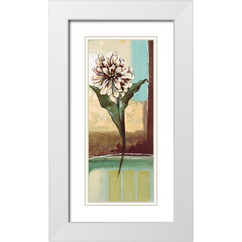 Floral Splendor II White Modern Wood Framed Art Print with Double Matting by Werbelow, Selina