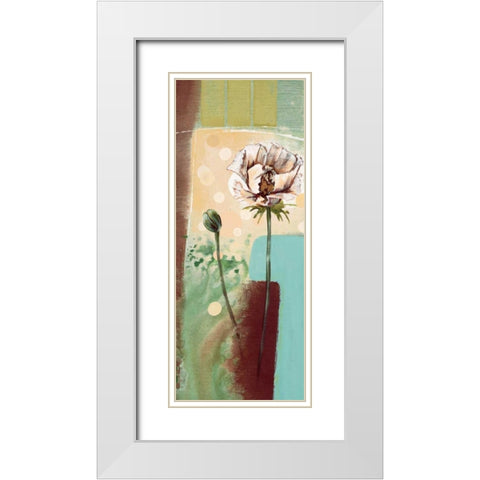 Floral Splendor IV White Modern Wood Framed Art Print with Double Matting by Werbelow, Selina