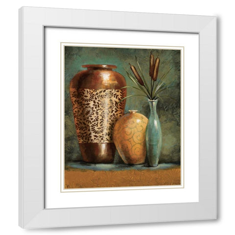 Persian Gardens I White Modern Wood Framed Art Print with Double Matting by Werbelow, Selina