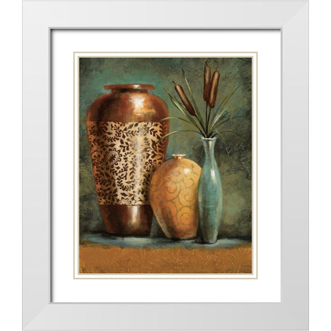 Persian Gardens I White Modern Wood Framed Art Print with Double Matting by Werbelow, Selina