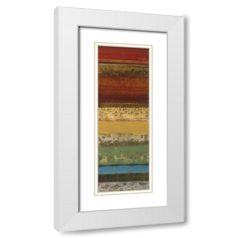 Serrate I White Modern Wood Framed Art Print with Double Matting by Werbelow, Selina