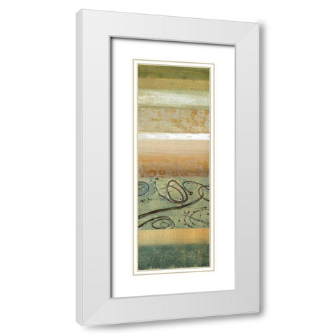 Blue Mood I White Modern Wood Framed Art Print with Double Matting by Werbelow, Selina