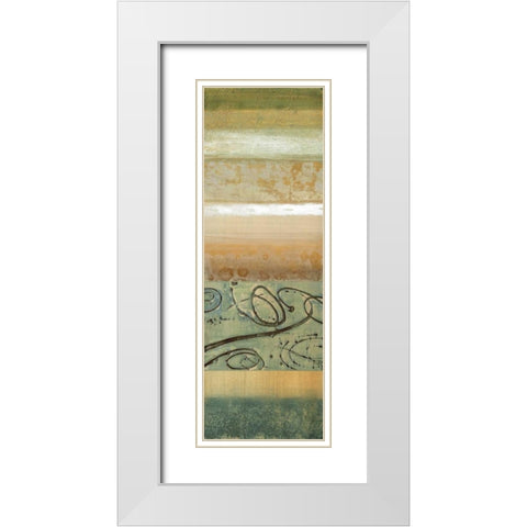 Blue Mood I White Modern Wood Framed Art Print with Double Matting by Werbelow, Selina