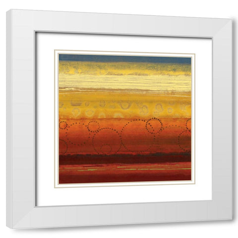 Alegre I White Modern Wood Framed Art Print with Double Matting by Werbelow, Selina