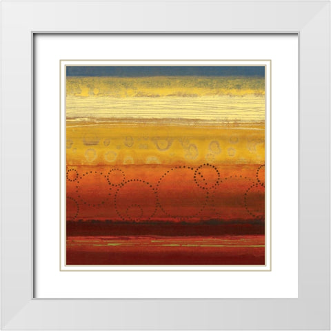 Alegre I White Modern Wood Framed Art Print with Double Matting by Werbelow, Selina