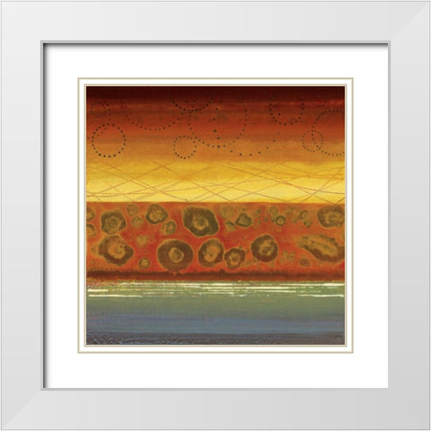 Alegre II White Modern Wood Framed Art Print with Double Matting by Werbelow, Selina