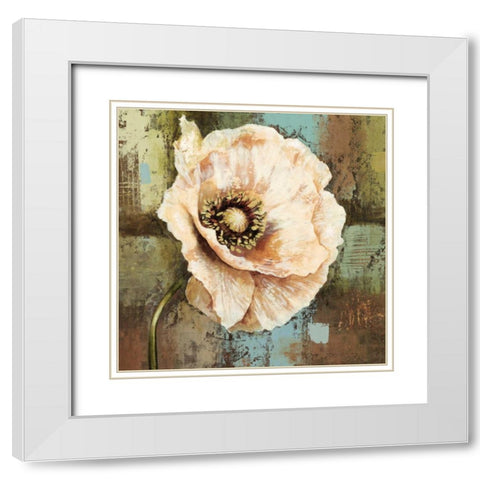 Papaver II White Modern Wood Framed Art Print with Double Matting by Werbelow, Selina