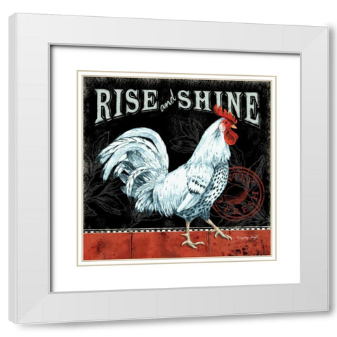 Rise and Shine White Modern Wood Framed Art Print with Double Matting by Wright, Sydney