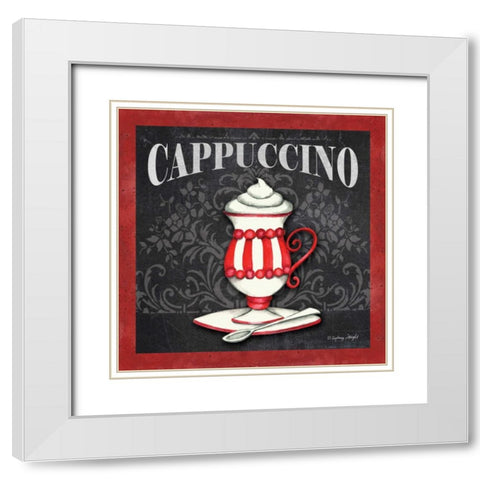 Cappuccino White Modern Wood Framed Art Print with Double Matting by Wright, Sydney