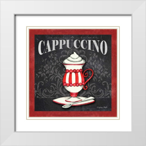 Cappuccino White Modern Wood Framed Art Print with Double Matting by Wright, Sydney