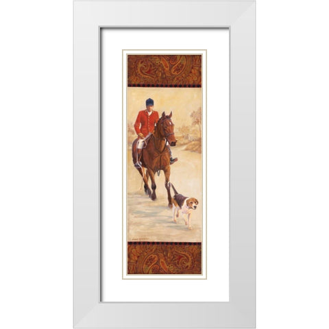 On the Hunt I White Modern Wood Framed Art Print with Double Matting by Wacaster, Linda