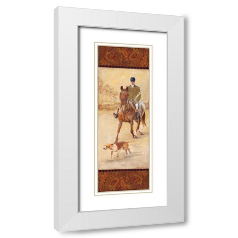 On the Hunt II White Modern Wood Framed Art Print with Double Matting by Wacaster, Linda