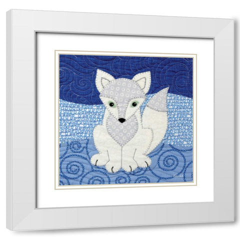 Arctic Fox White Modern Wood Framed Art Print with Double Matting by White, Betz