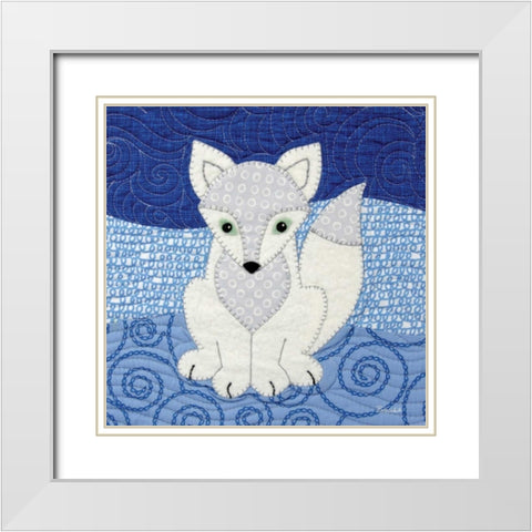Arctic Fox White Modern Wood Framed Art Print with Double Matting by White, Betz