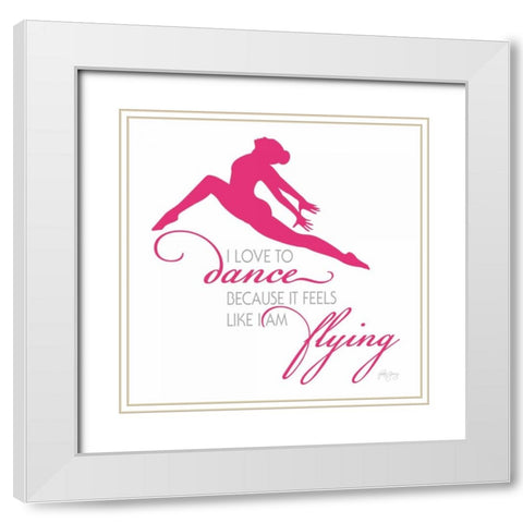 Dance II White Modern Wood Framed Art Print with Double Matting by Young, Patty