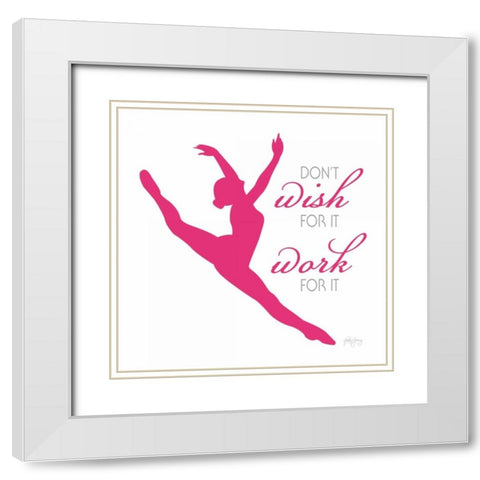 Dance IV White Modern Wood Framed Art Print with Double Matting by Young, Patty