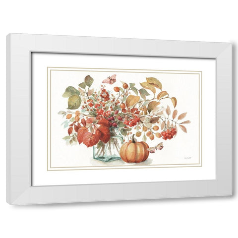 Autumn in Nature 01 on White White Modern Wood Framed Art Print with Double Matting by Audit, Lisa